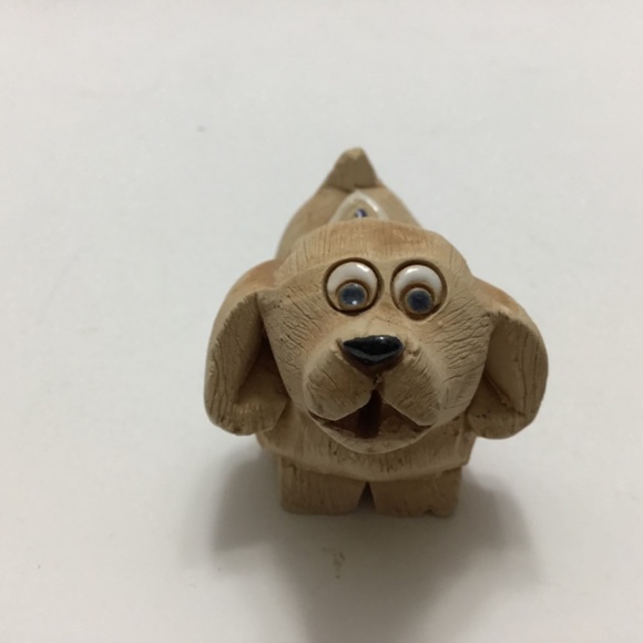 VINTAGE ARTESANIA RINCONADA Handmade In Uruguay Ceramic Dog Figurine.'70's - Picture 3 of 6